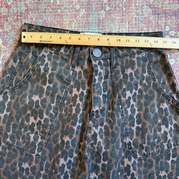 One Teaspoon Sinners Women’s 27 Leopard Print Barrel Harem Pants 100% Cotton - Picture 3 of 15